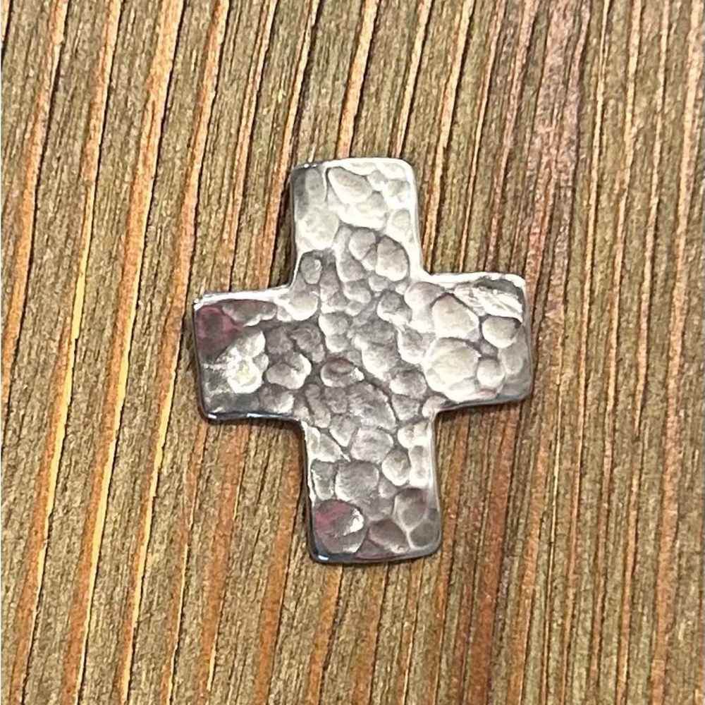 Silpada Hammered Silver Cross Pendant